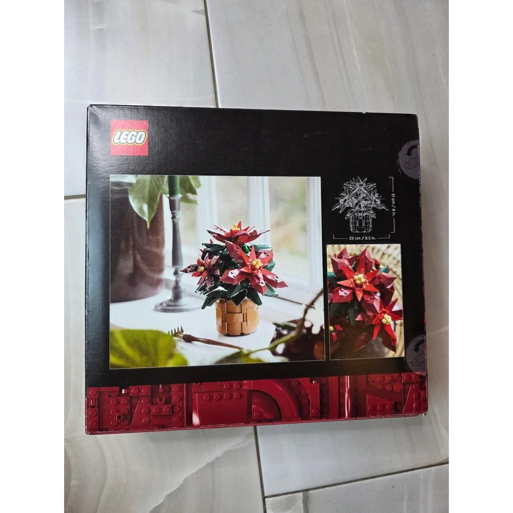 LEGO Icons Botanical Collection Poinsettia 10370‎ Building Set 608 Pieces New F1